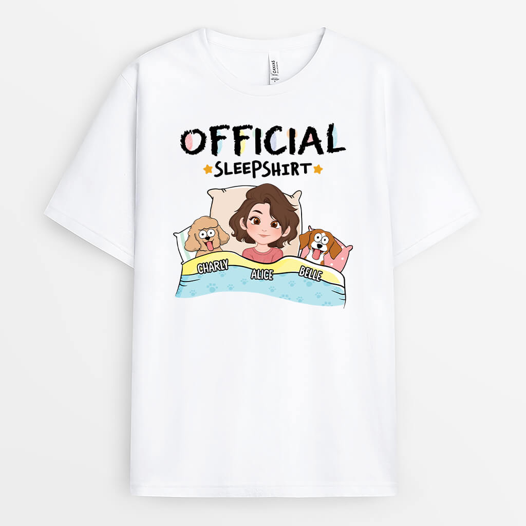 1548AUK1 personalised official sleepshirt with dog t shirt