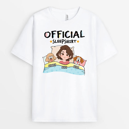 1548AUK1 personalised official sleepshirt with dog t shirt