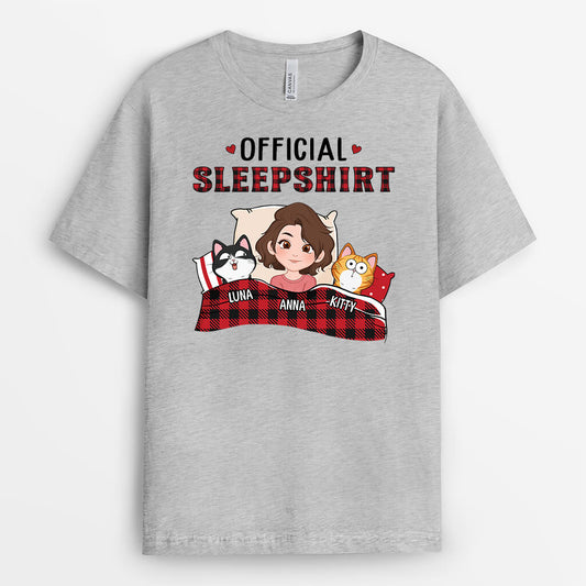 1549AUK1 personalised official sleepshirt grandma cat t shirt