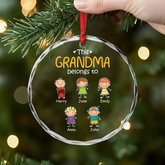 1551OUS2 personalized grandpa gifts this grandpa belongs to glass ornament 1551O3Z5A