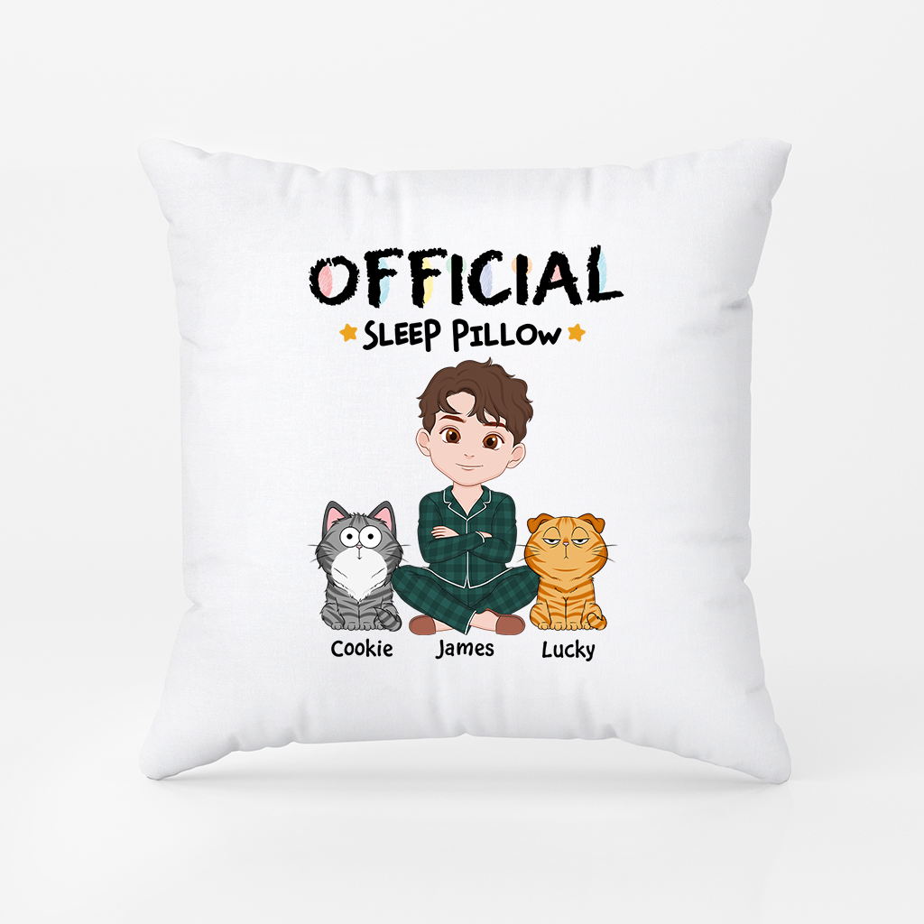 1556PUS2 personalized cat mom gifts official sleep pillow 1556P3H8D