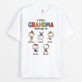 1604AUK1 personalised this grandma belongs to t shirt