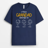 1617AUK1 personalised this grandad belongs to t shirt
