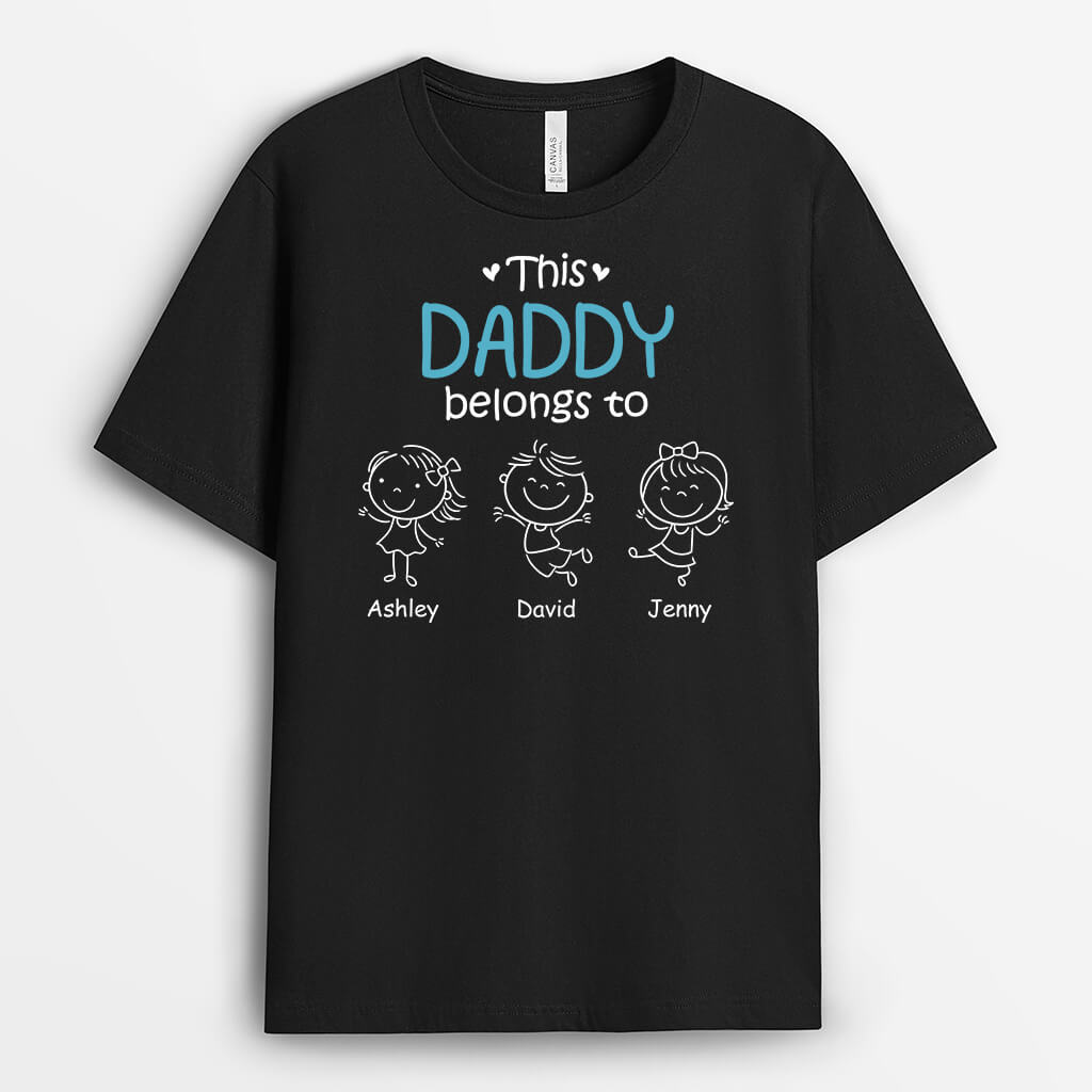 1617AUK2 personalised this grandad belongs to t shirt