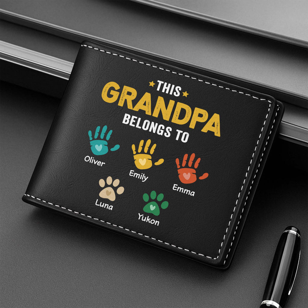 1628JUS2 personalized dad wallet with names this awesome dad belongs to 1628J8Q5B
