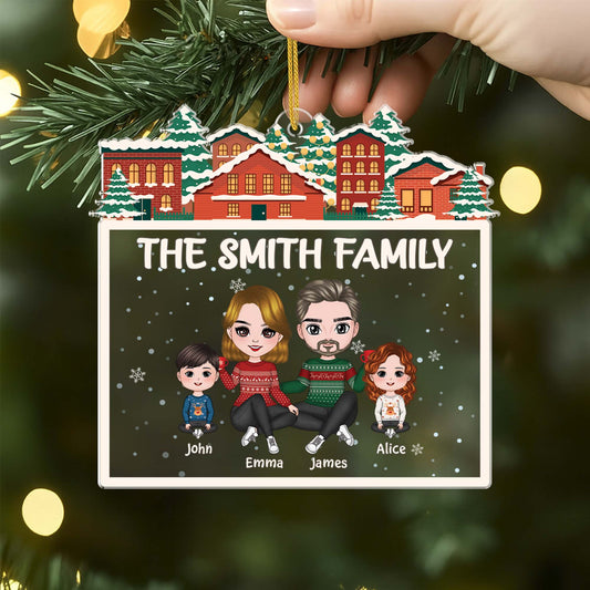1631OUS2 personalized the family houses ornament