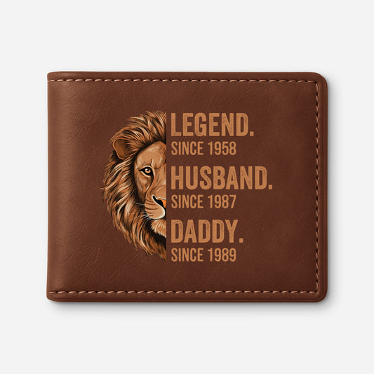 1632JUS1 personalized dad wallets fathers day gifts legend since 1632JKK8B