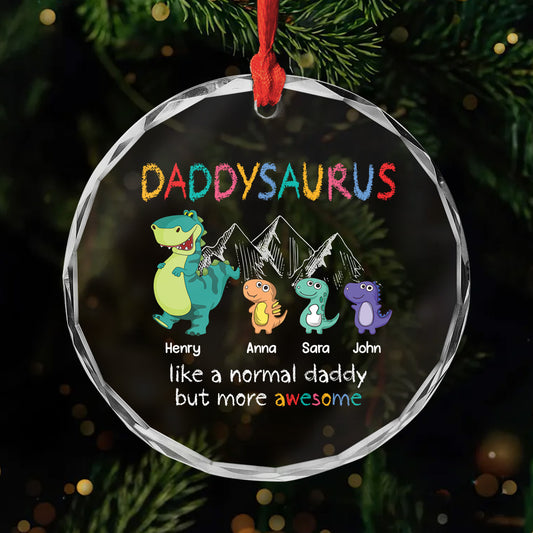 1636OUS1 custom gifts for mom dad glass dinosaur christmas ornament_s 1636O9V0B