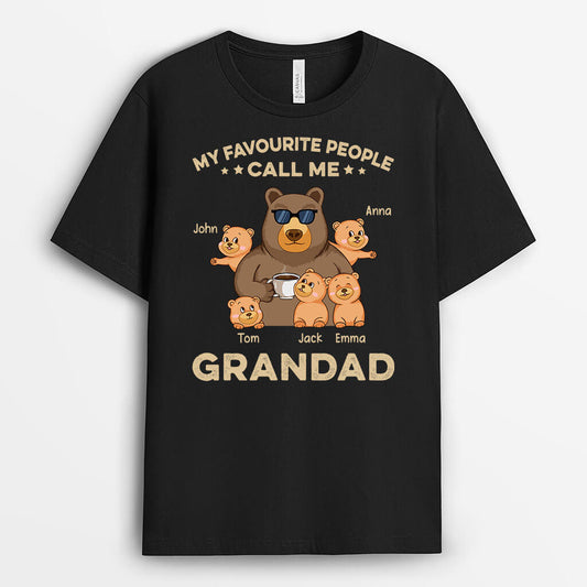 1639AUK1 personalised my favorite people call me grandpa t shirt