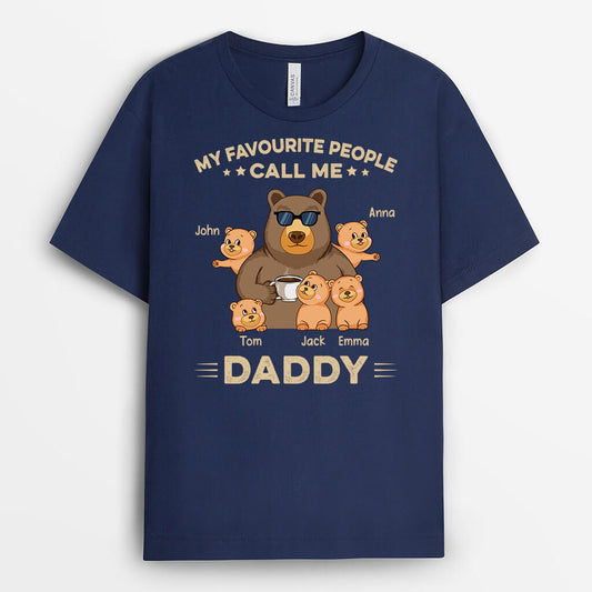 1639AUK2 personalised my favorite people call me grandpa t shirt