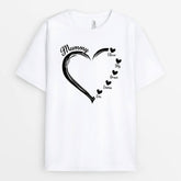 1686AUK2 personalised best grandma with heart t shirt