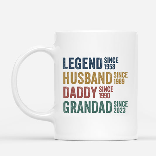 1732MUK1 personalised legend husband daddy and papa since white mug_92a99df7 003b 4bca 9e05 9f39e0fc4c8b