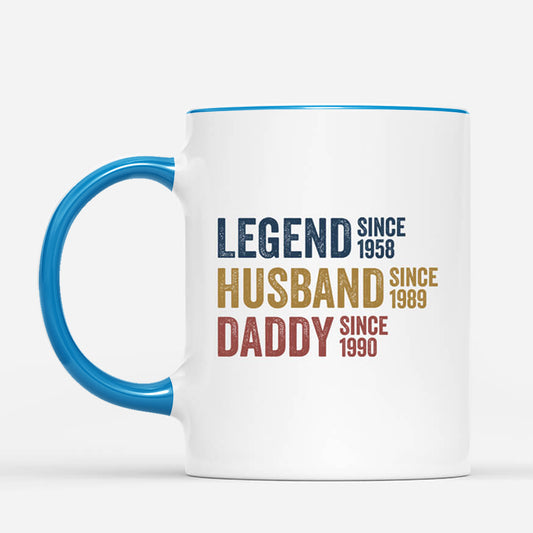 1732MUK2 personalised legend husband daddy and papa since white mug_7746973b 0a80 45ff 9e1b 93df573642f8