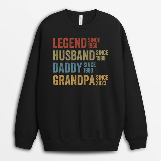1732WUS1 legend husband dad grandpa sweatshirt custom grandpa gifts 1732W9L5B