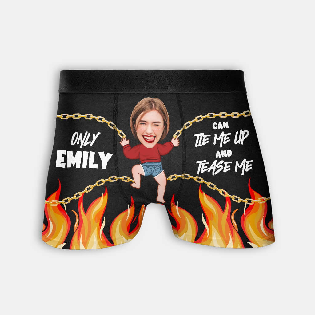 1756XUK1 personalised tie me up and tease me boxer