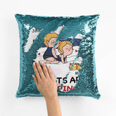 1771PUK2 personalised my cats are sleeping sequin pillow