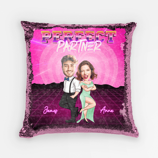 1783PUK1 personalised perfect partner sequin pillow