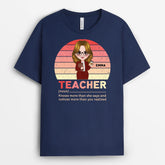 1845AUK2 personalised vintage teacher t shirt