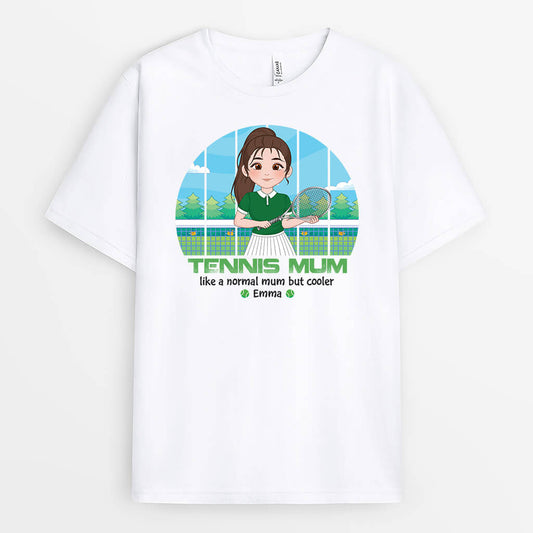 1848AUK1 personalised tennis mum t shirt
