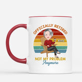1862MUK1 officially retired not my problem anymore mug personalised mug for female retirees