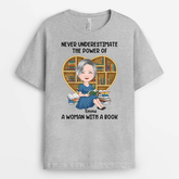 1867AUK2 personalised never underestimate the power of a woman t shirt