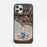 1882FUK2 personalised a woman who loves books phone case