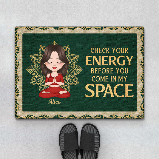 1883DUK1 personalised before you come in my space doormat
