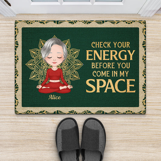 1883DUK2 personalised before you come in my space doormat