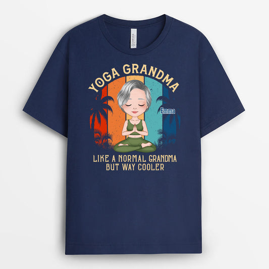 1886AUK2 personalised yoga mummy t shirt