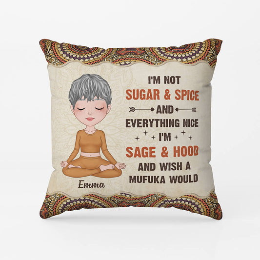 1892PUK2 personalised im not sugar and spice pillow