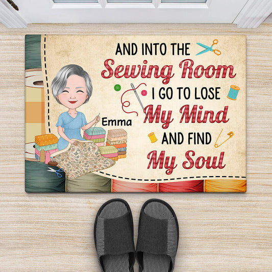 1905DUK2 personalised i go to lose my mind doormat
