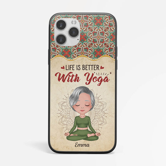 1907FUK2 personalised life is always better with yoga phone case
