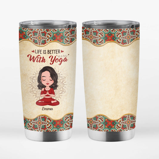 1907TUK1 personalised life is always better with yoga tumbler