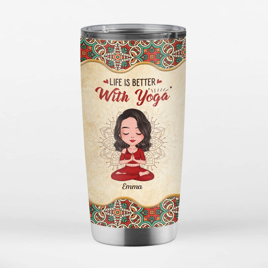 1907TUK2 personalised life is always better with yoga tumbler