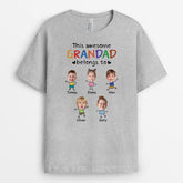 1913AUK1 personalised this best grandad belongs to t shirt