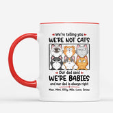 1926US2 personalized were not cats we are baby mug