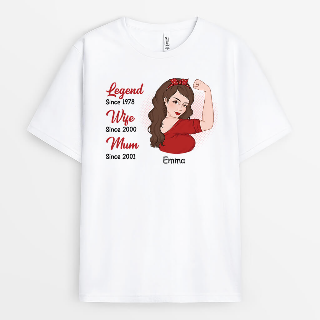 1936AUK1 personalised legend mommy t shirt