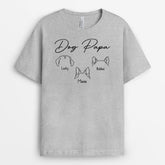 1949AUK2 personalised best dog mum dog dad line version t shirt