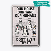 1990EUK1 personalised dont even try it dog version mental sign