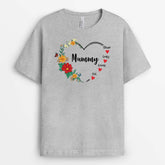 2030AUK2 personalised grandmothers love garden t shirt