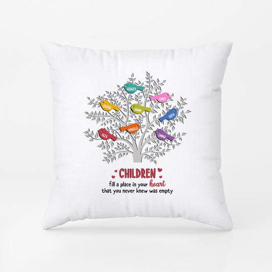 2042PUK1 personalised grandkids hold our hands for just a while but our hearts forever pillow