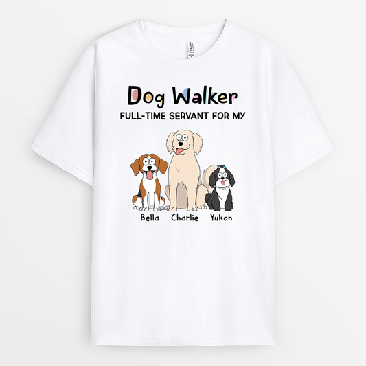 2048AUK1 personalised dogs walker t shirt