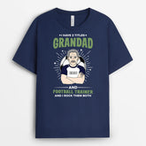 2059AUK2 personalised i have too titles daddy and football trainer and i rock them both t shirt