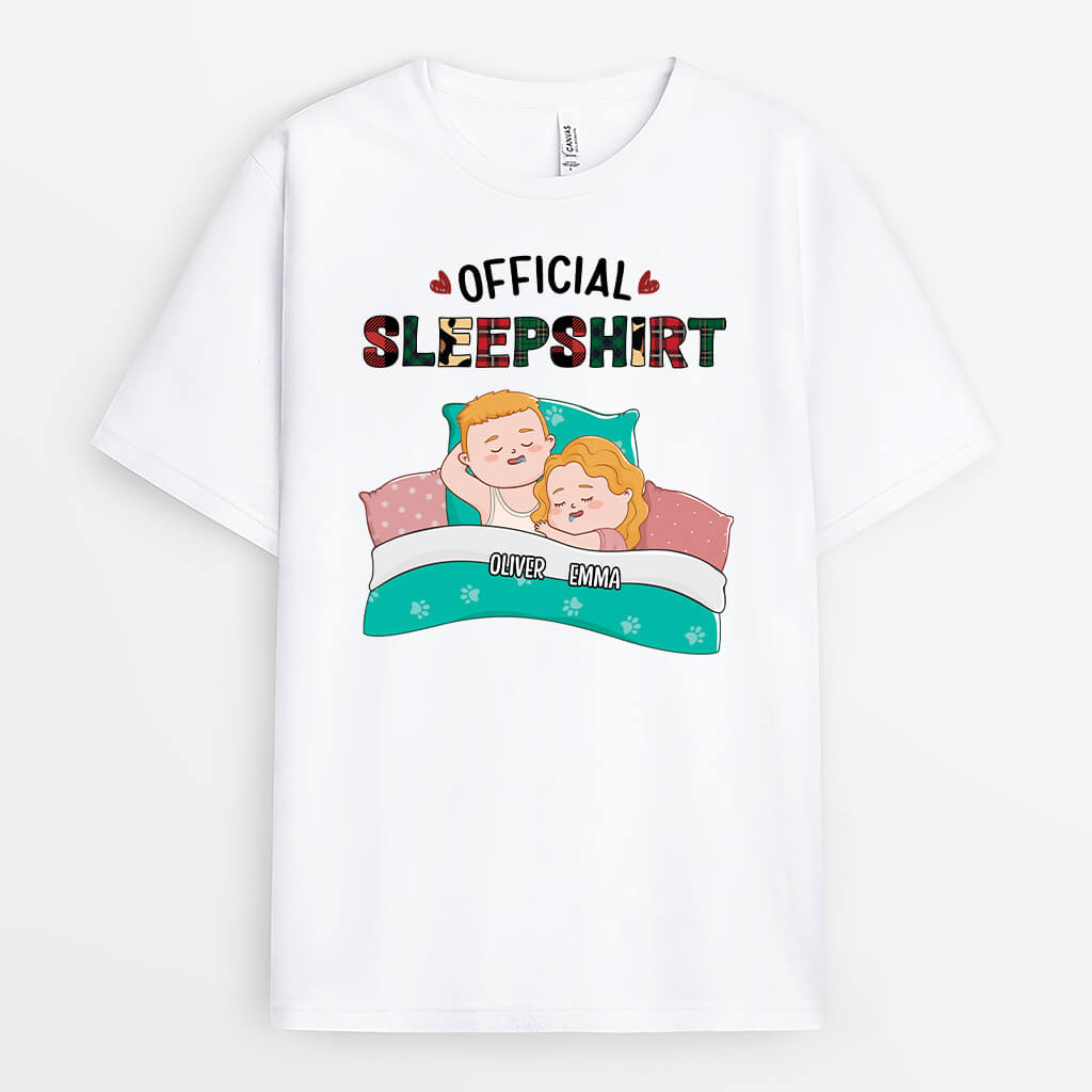 2096AUK1 personalised official sleepshirt for a couple t shirt_2