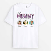 2113AUK1 personalised this mummy wears her heart on her shirt t shirt