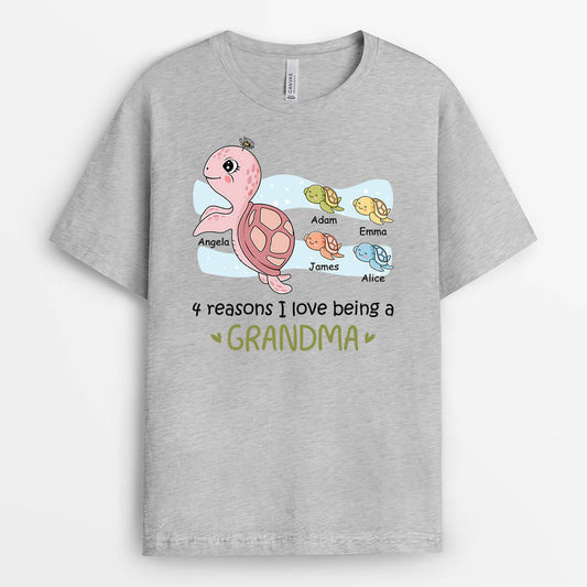 2129AUK1 personalised four reasons i love being a grandma t shirt_e4707263 878b 4e23 90e6 db4b6ff20f0c