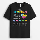 2134AUK1 personalised this best grandma mummys heart belongs to t shirt