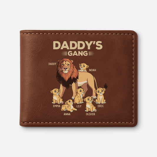 2137JUS1 custom grandad presents lion grandads gang leather wallet 2137J6L5B
