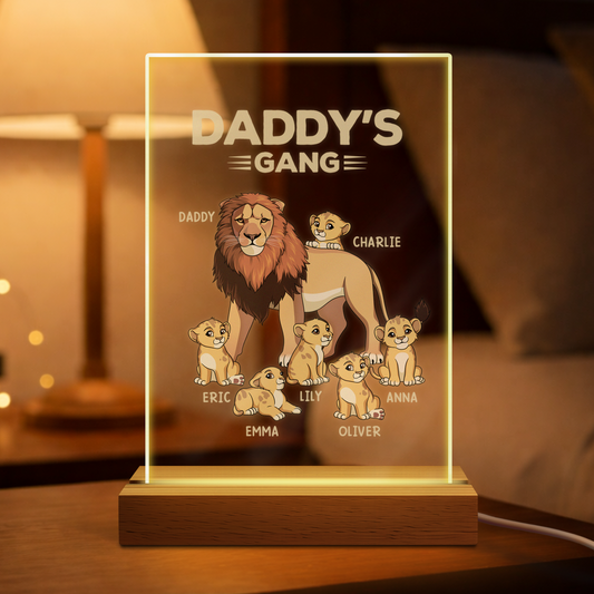2137LUS1 lion daddy gang night light personalized gifts for dadgrandpa 2137l6h5b
