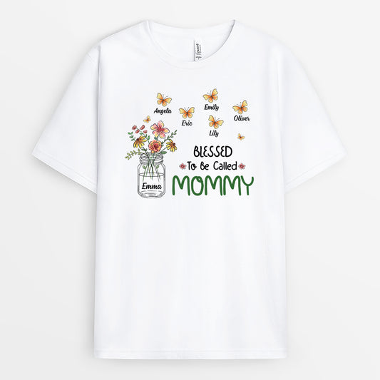 2151AUS1 personalized blessed to be called mom t shirt_png